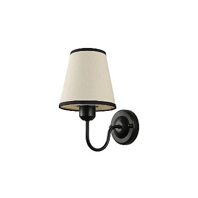 Arandela Candelabro 2601P Preta com Cúpulas para 1 Lâmpada E27