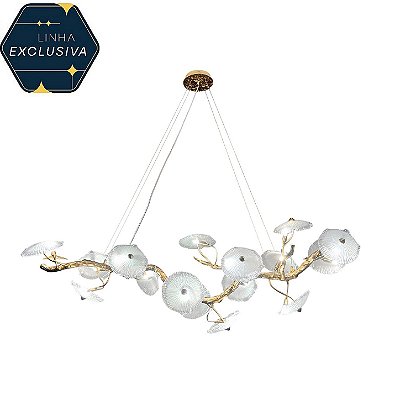 Pendente Jardim HPD3633 Dourado com 1.60 metros para 16 lâmpadas G9