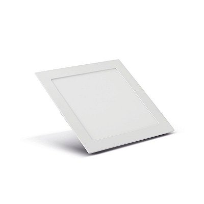 Painel Embutido Branco Quadrado 17x17cm com Led Integrado 12w 5700k