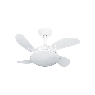 Ventilador Branco Premium 4 pas mini para 2 Lampadas E27 127v