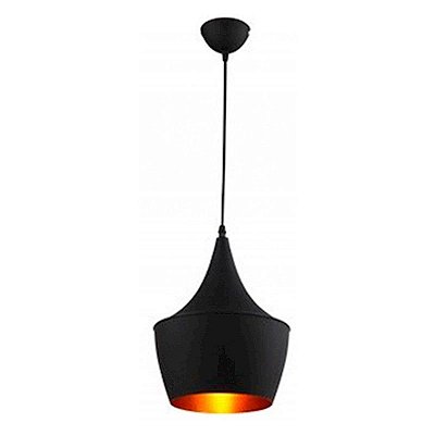 Pendente Cohen Light Ø25x32cm Preto para 1 Lampada E27