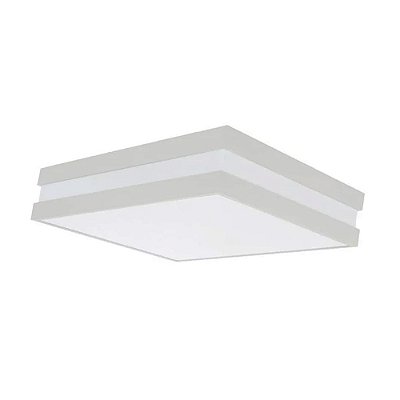 Plafon Quadrado 11791 45x45x11cm Branco para 6 Lampadas E27