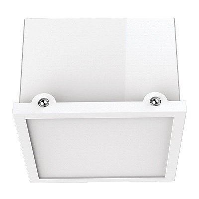 Embutido Branco Placa IL 2498 Interlight Cubo 15x5cm para 1 Lampada E27