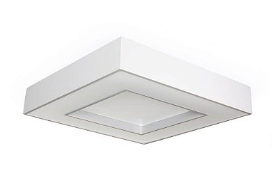 Plafon Quadrado Fit 5128 47x47x8,3cm Branco com Led Integrado 33,6w 3000k Bivolt