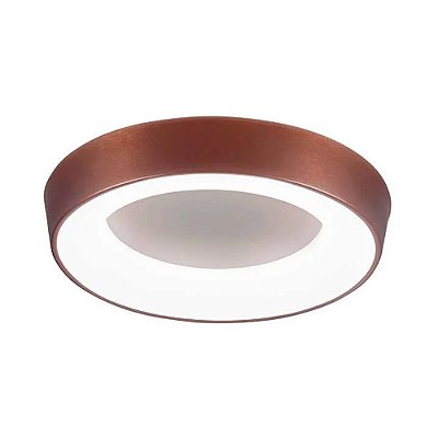 Plafon Redondo Apollo 581 Ø47x8cm Cobre com Led Integrado 25w 3000k Bivolt