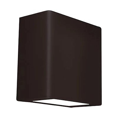 Arandela Preto 9585 Quadrada 10x10x5cm com led integrado 12w 3000k 127v