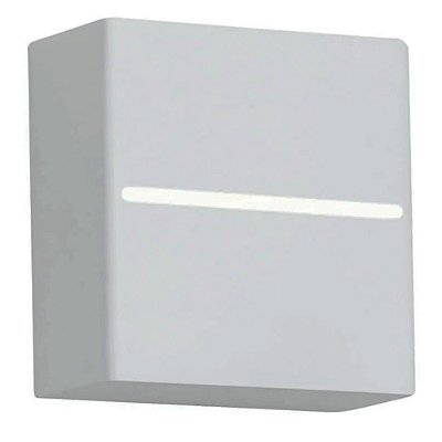 Arandela 9584 Branca Quadrada 2 Fachos 10x10x5cm com led integrado 6w 3000k 220v