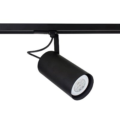 Spot para Trilho Lisse II Preto com Adaptador para 1 Lampada PAR20 50w