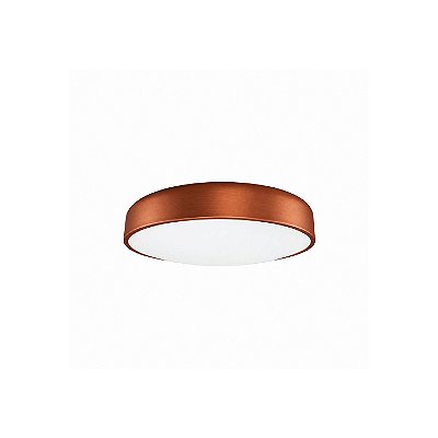 Plafon Redondo Victoria 161 Cobre Escovado Ø40x11cm para 3 Lâmpadas E27