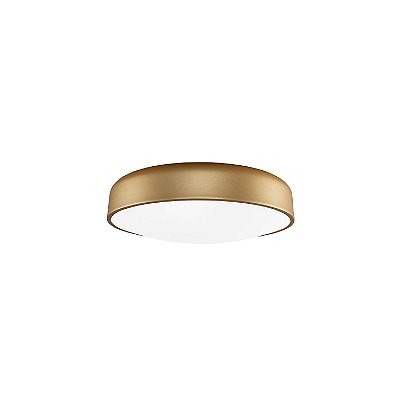 Plafon Redondo Victoria 161 Cobre Escovado Ø40x11cm para 3 Lâmpadas E27