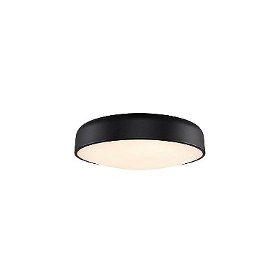 Plafon Redondo 161 Ø40x11cm Preto para 3 Lâmpadas E27
