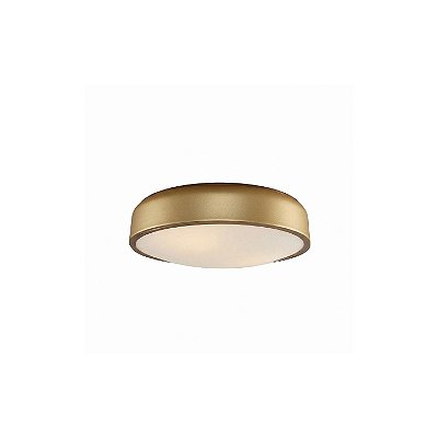 Plafon Redondo 160 Ø29x9cm Cobre para 2 Lâmpadas E27 Bivolt