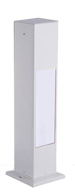 Balizador Mini Coluna Poste 718 Branco 60cm 2 Focos para 1 Lampada E27
