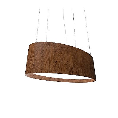 Pendente 287 Oval Imbuia 82x25x43cm para 4 Lâmpadas E27