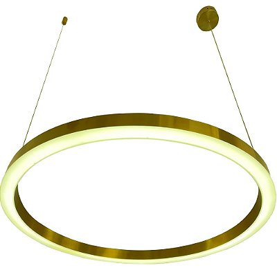 Pendente Alianca Ø100cm Dourado Led Integrado Bivolt