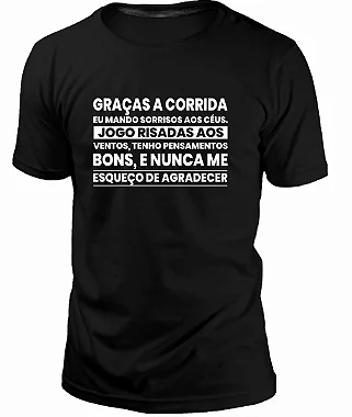 CAMISETA GRAÇAS A CORRIDA