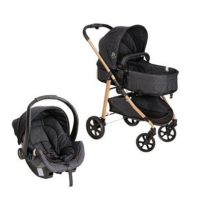 Carrinho Para Bebê com Bebê Conforto Vita Verde 1442 - Galzerano