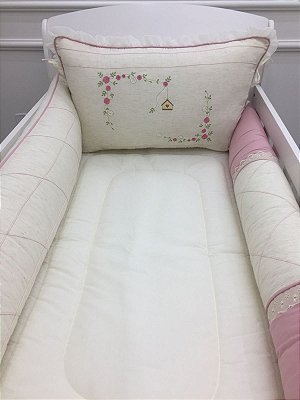 Kit Berço Luxo 9pcs 100% Alg. Padrão Americano Encantado 2017 - Mariana Baby