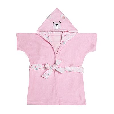 Roupão Urso Com Capuz Atoalhado Tam. P 52cm  de Altura 3805 - Karinho Papi