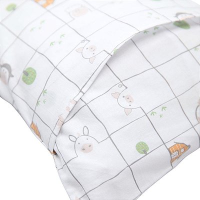 Kit de Fronha Estampada 40x30cm 100%Alg. 2un.2921 - Papi