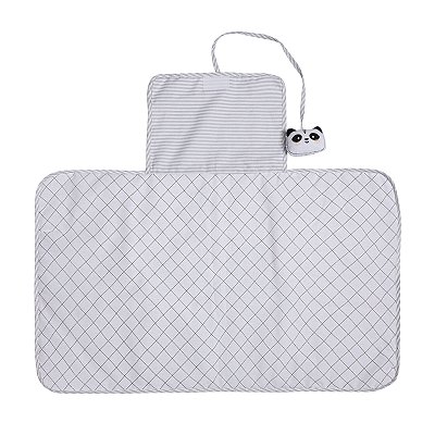 Trocador Portátil Com Porta Fraldas Impermeável 100%Alg. 66x40cm 3574 - Papi