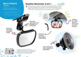 Espelho Retrovisor 2 em 1 Safe BB180 - Multikids