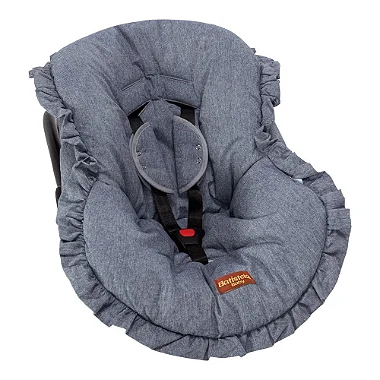 Capa Para Bebê Conforto Em Linho L001 Jeans - Batistela Baby