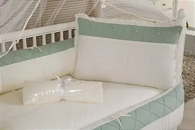Kit Berço Americano 9 Peças Trança Lateral Alecrin 9621 - Mariana Baby
