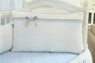 Kit Berço Linha Luxo 9 Pçs Meia Trança 100% algodão Lacinho 2154 - Mariana Baby