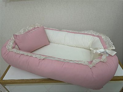 Ninho Redutor Premium 5-N Com Almofada Fundo Bege 72 x 55 cm 0005 - Mariana Baby Rose