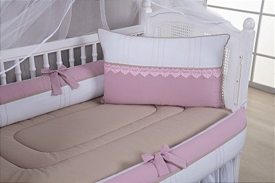 Kit Berço Luxo Bem 9pçs 100% Alg. Duas Laterais 2031 - mariana Baby