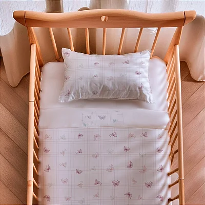 Jogo de Berço Americano Lençol 150 Fios 100% Alg. 2176 - Papi