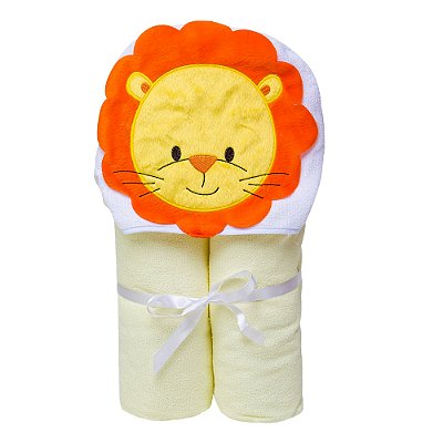 Toalha de Banho Felpuda Bichinhos C/ Capuz 90 x 70cm 1925 - Papi