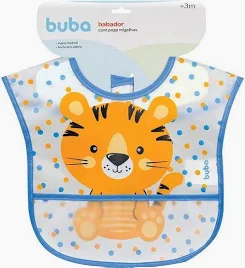Babador com bolso tigrinho - Buba