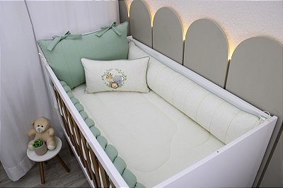 Kit Berço Toque de Amor 100% Alg. 8 Pçs - Mariana Baby