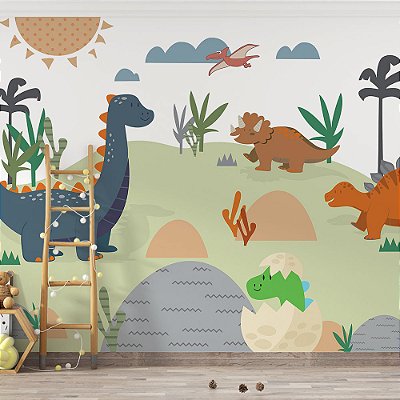 Papel de Parede Infantil Dinossauros AL 10