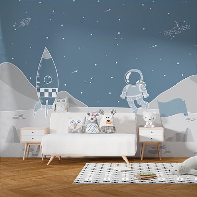 Papel de Parede Infantil Espaço e Planetas AL 11