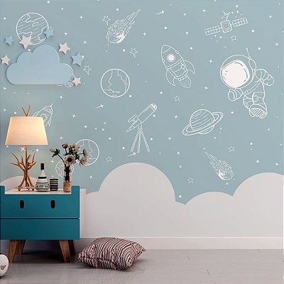 Papel de Parede Infantil Espaço e Planetas AL 12