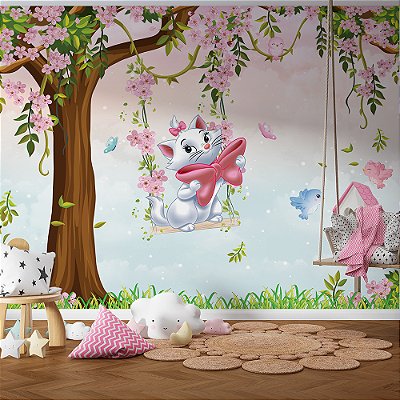 Papel de Parede infantil Gatas AL3