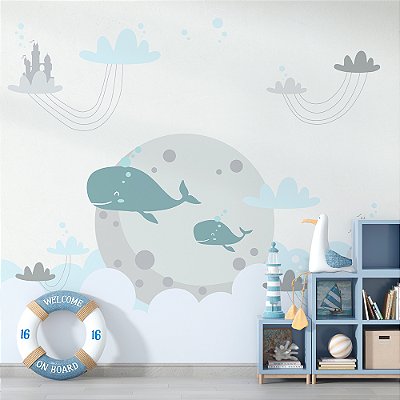 Papel de Parede Infantil Animais Fofos AL 51