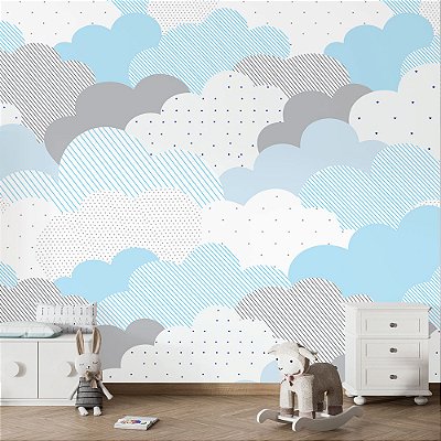 Papel de Parede Infantil Nuvens AL 01