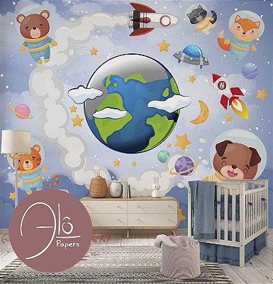 Papel de Parede Infantil Espaço e Planetas AL 15