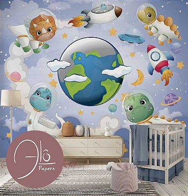 Papel de Parede Infantil Espaço e Planetas AL 16