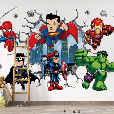 Papel de Parede Infantil Super-heróis AL 08