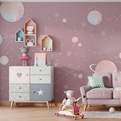 Papel de Parede Infantil Constelações e Planetas AL 01