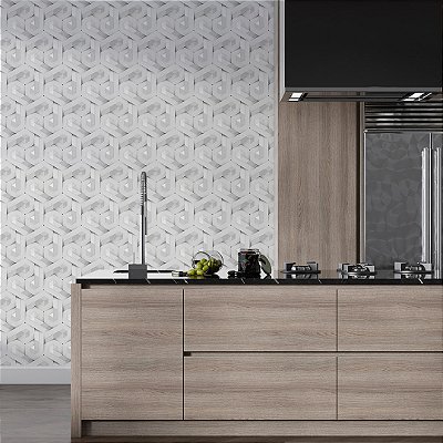 Papel de Parede 3D Geométrico Mármore – Moderno e Sofisticado✨