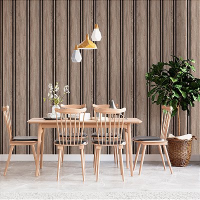 Papel de parede ripado madeira pinus AL6