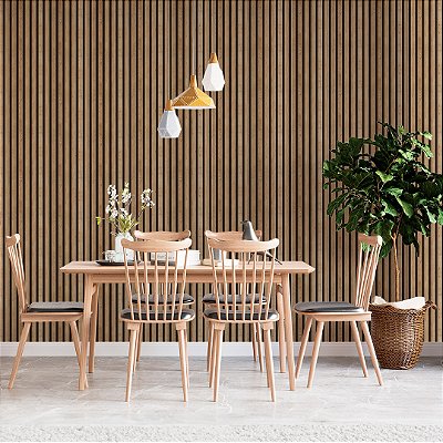 Papel de parede ripado madeira pinus AL6