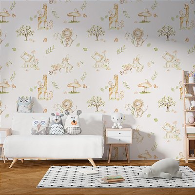 Papel de parede natureza flores e animais