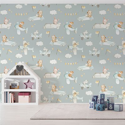 Papel de parede natureza céu estrelado animais passeando verde